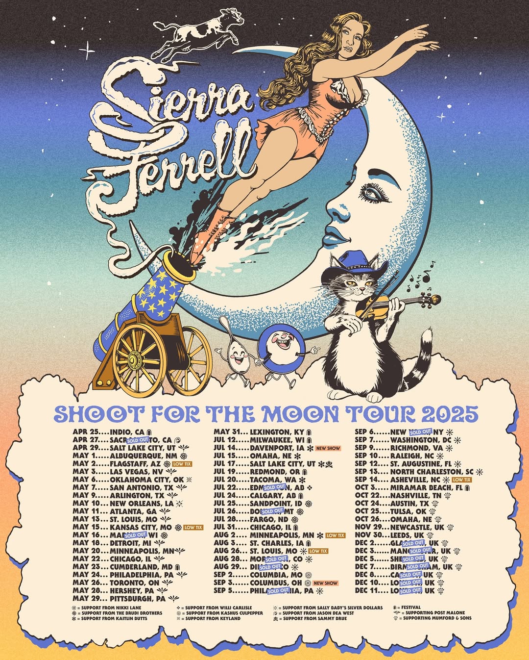 Sierra Ferrell Shoot For The Moon Tour Poster 2025